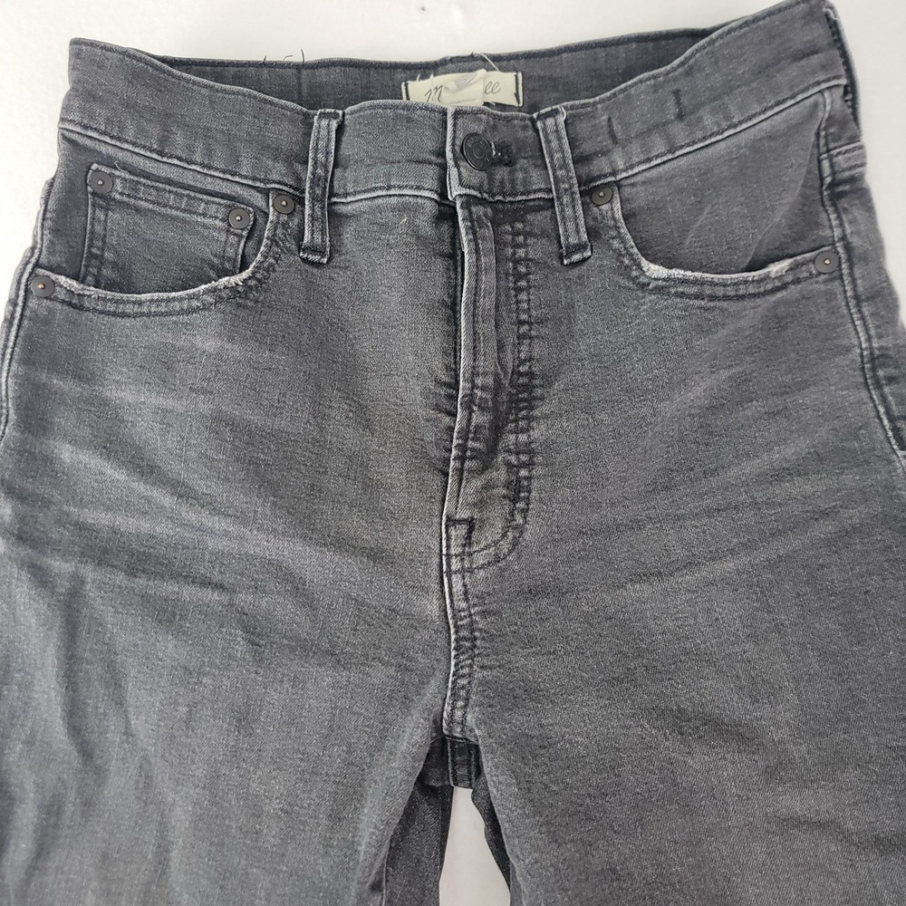 Madewell The Perfect Vintage Crop Jeans Womens High Rise Black Wash Denim Sz 27 - Picture 5 of 16